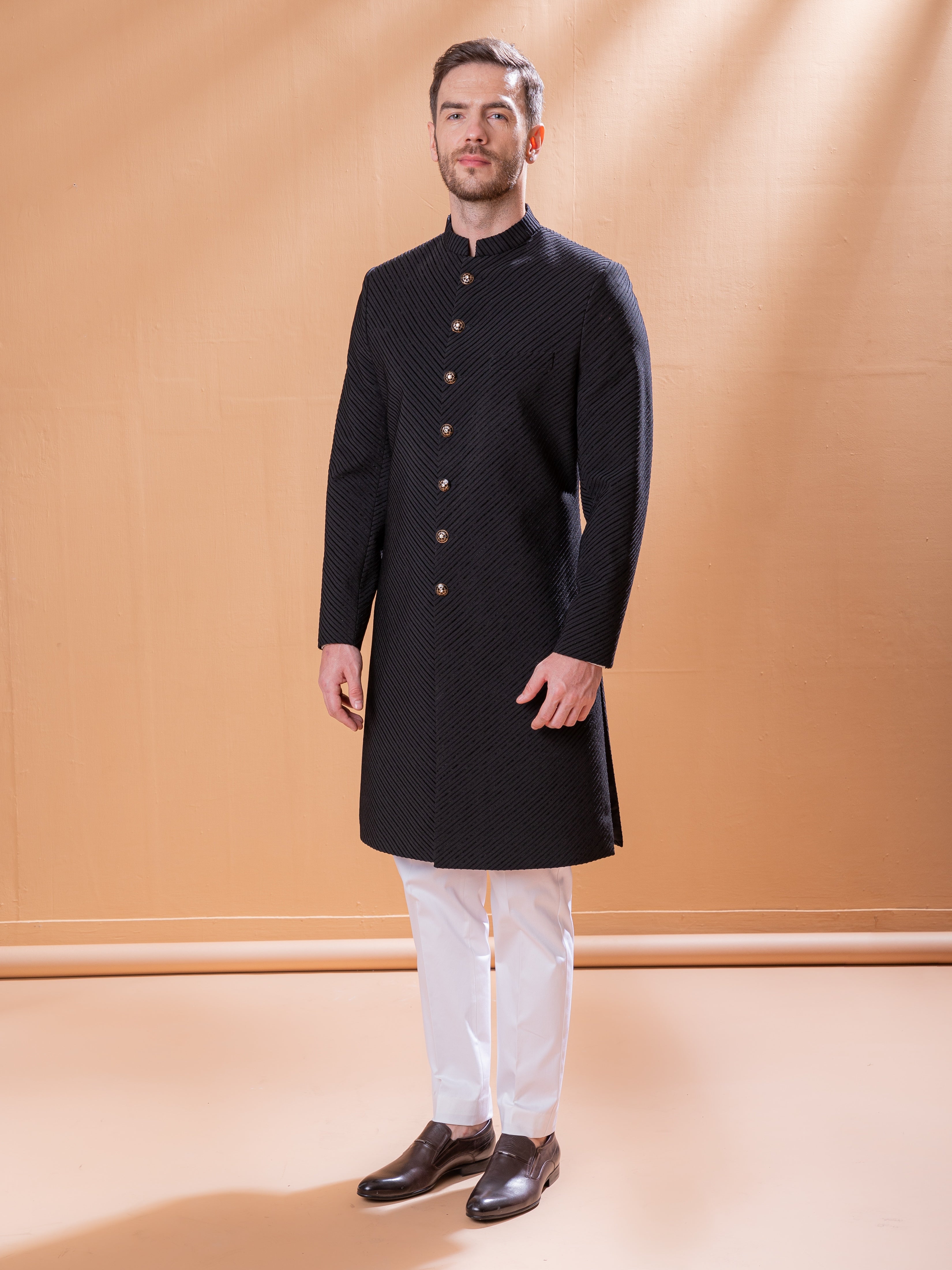 Black Velvet Strippy Indowestern