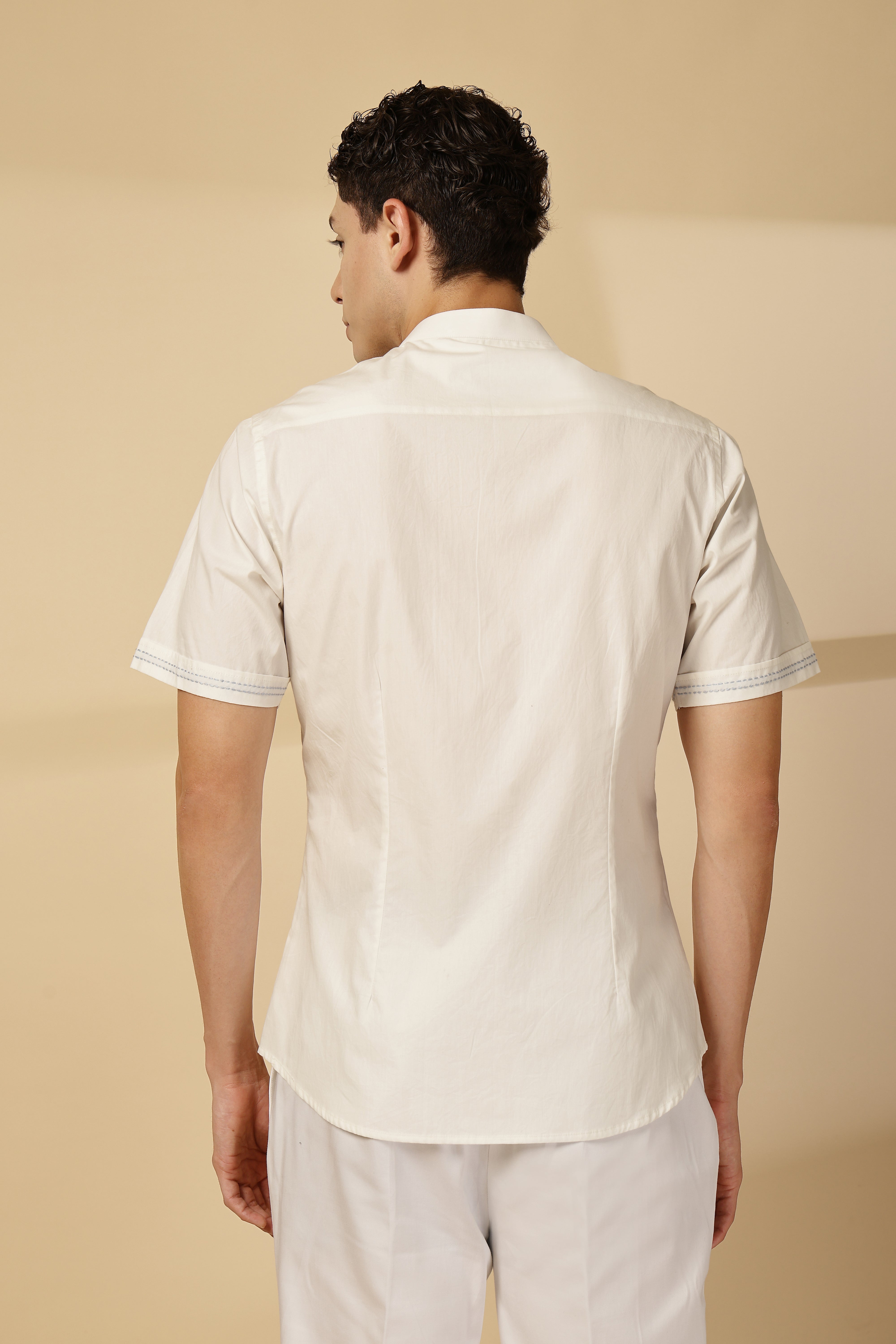 Blue Half-Sleeve Shirt