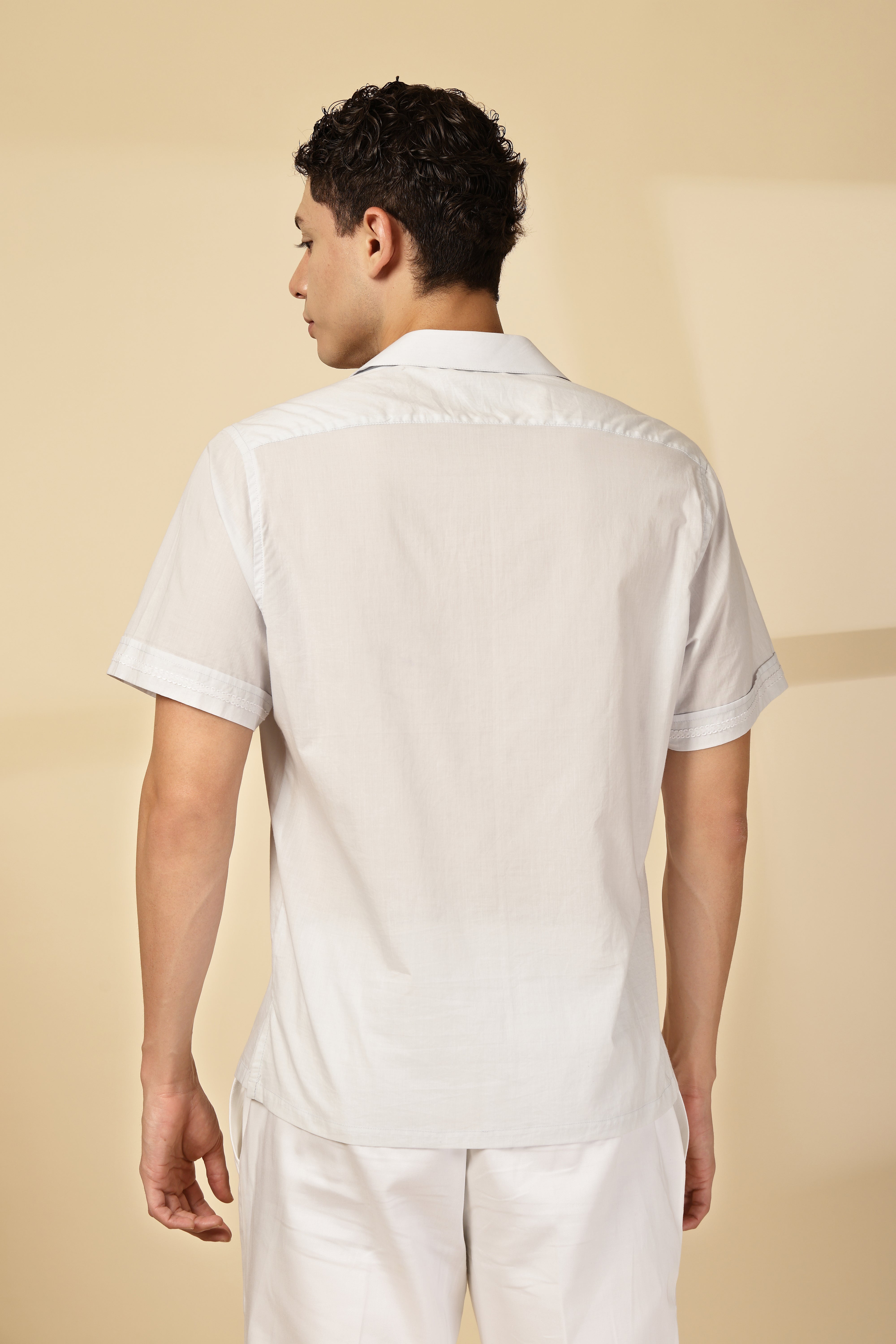 Ice Blue Half Sleeve Shirt