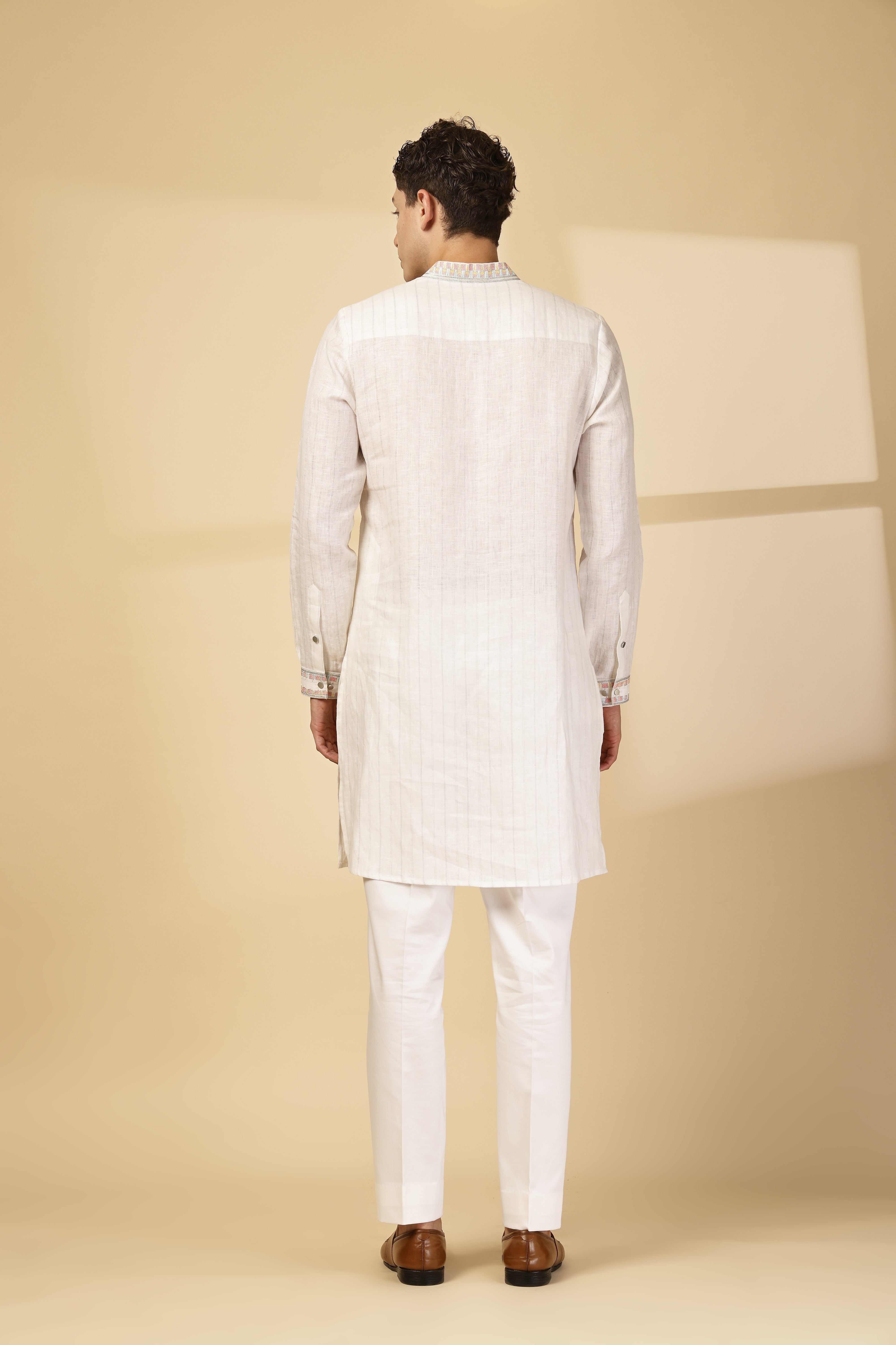 Ivory Linen Kurta