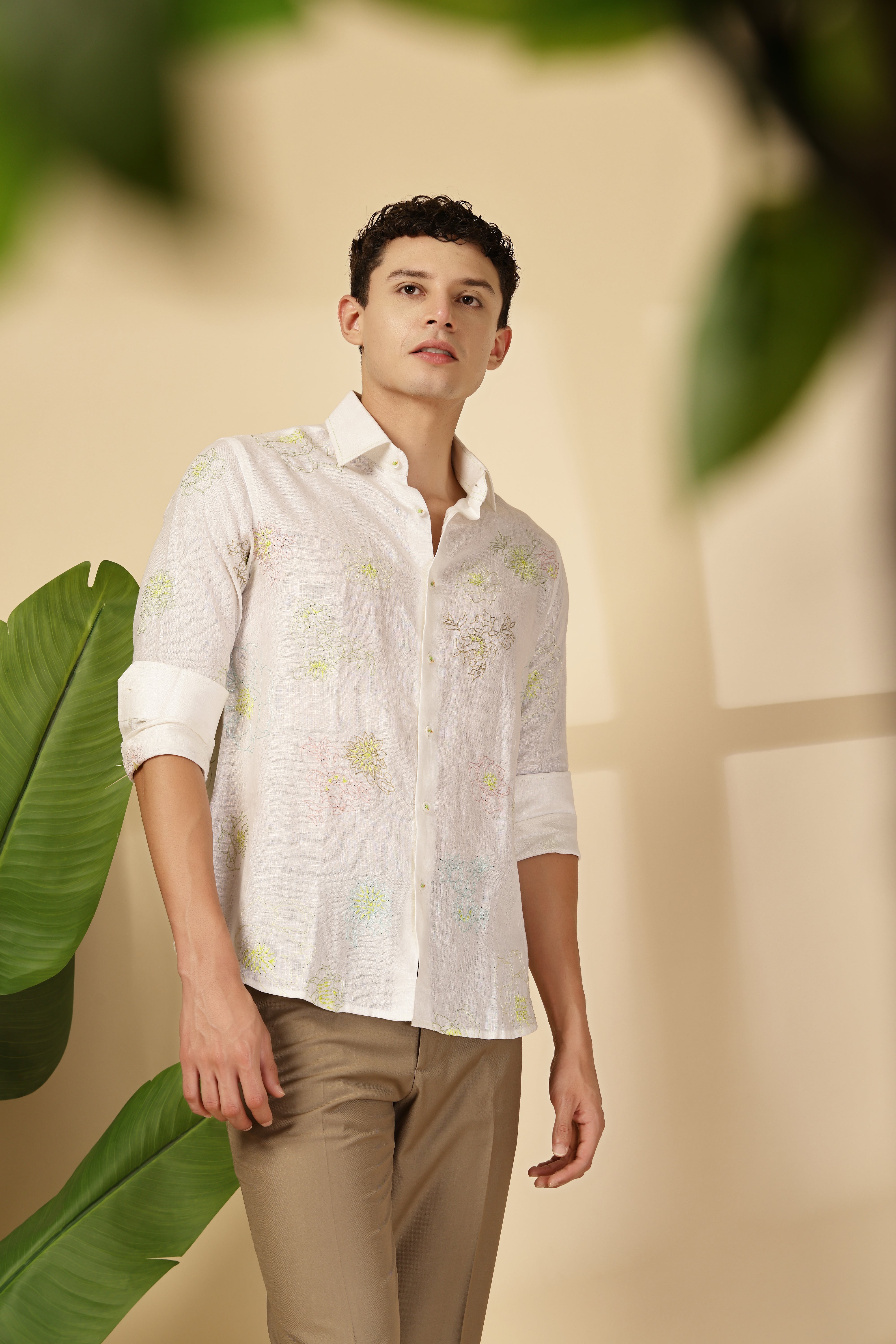 Linen Floral Shirt
