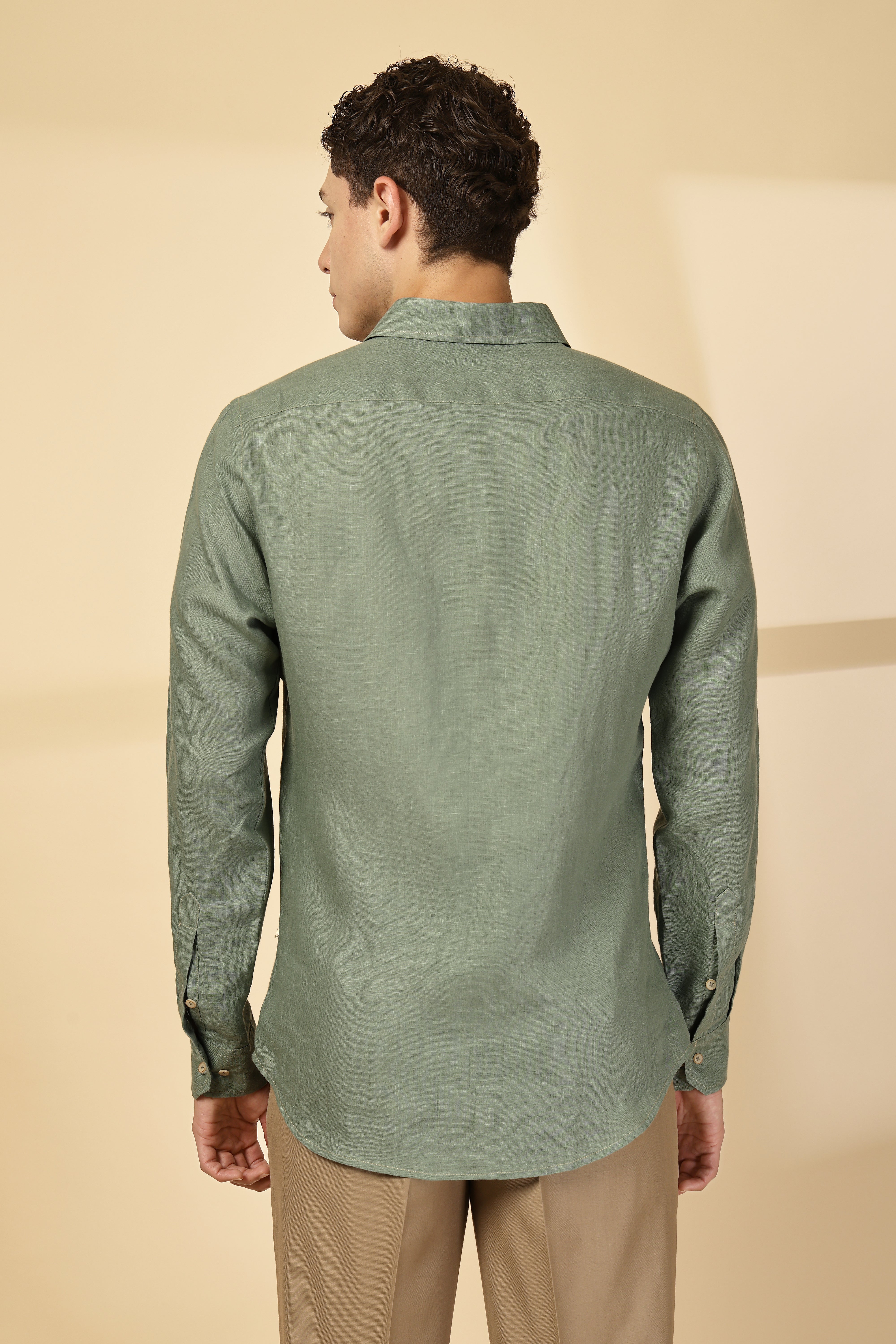 Olive Linen Shirt