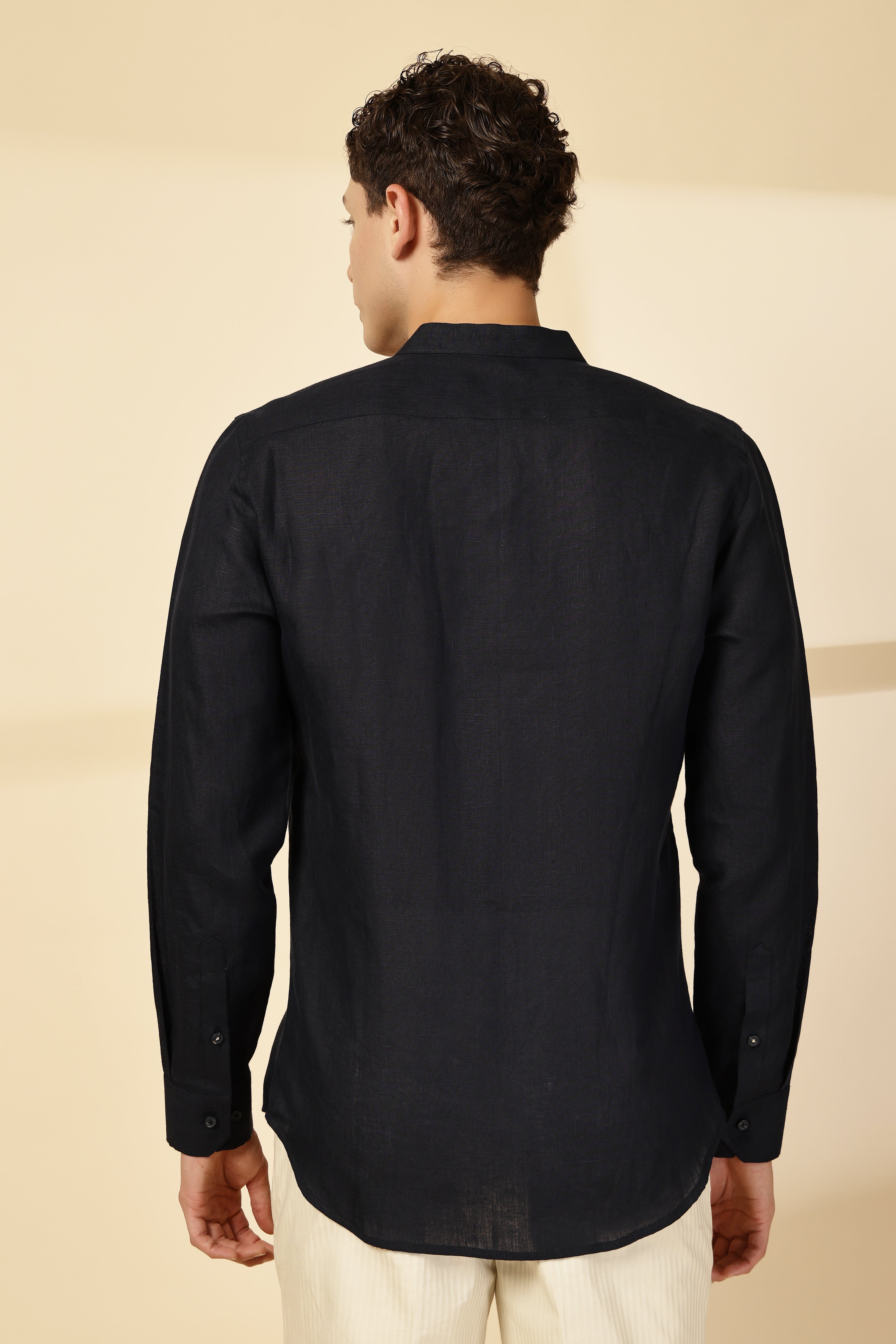 Midnight Blue Linen Shirt
