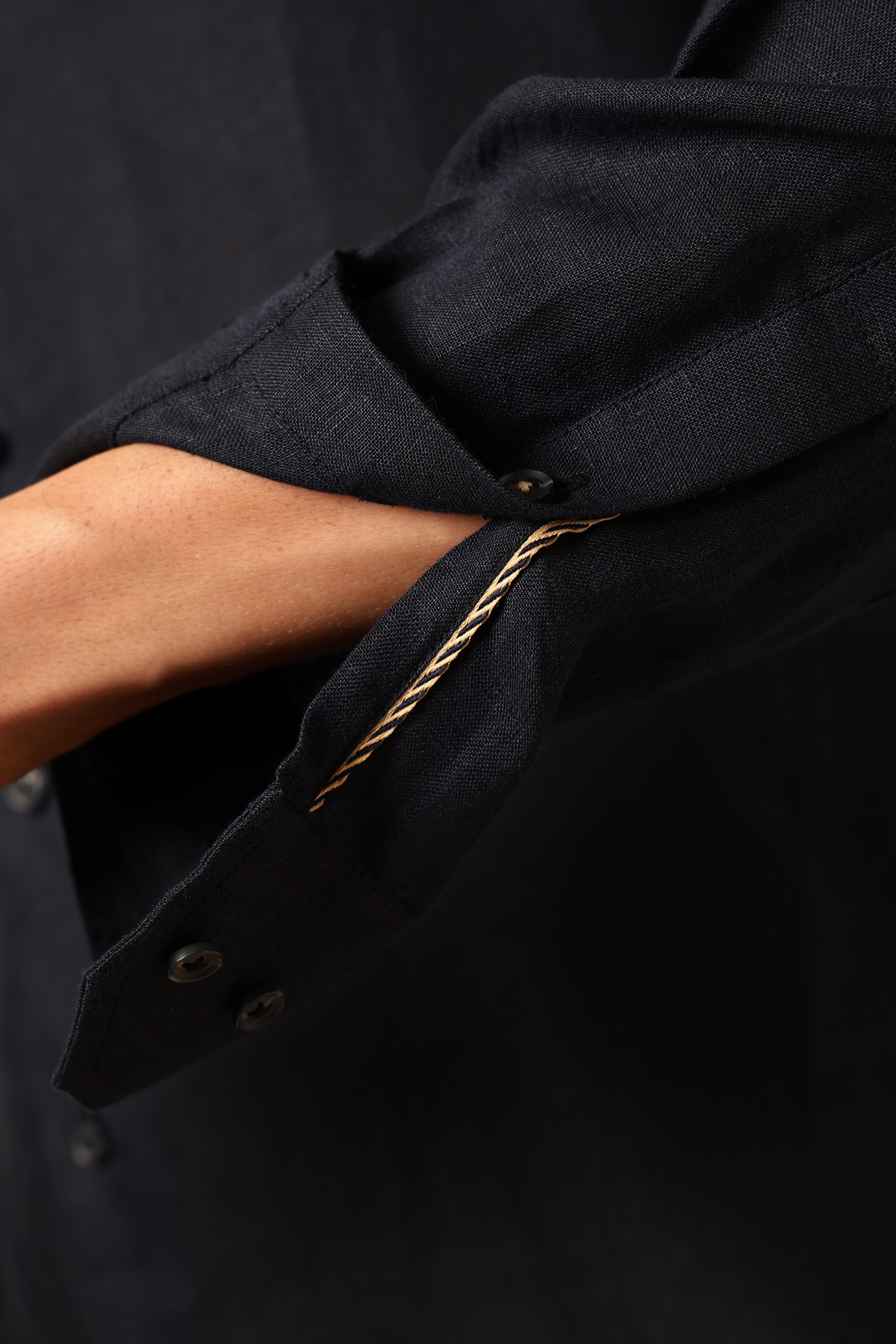Midnight Blue Linen Shirt