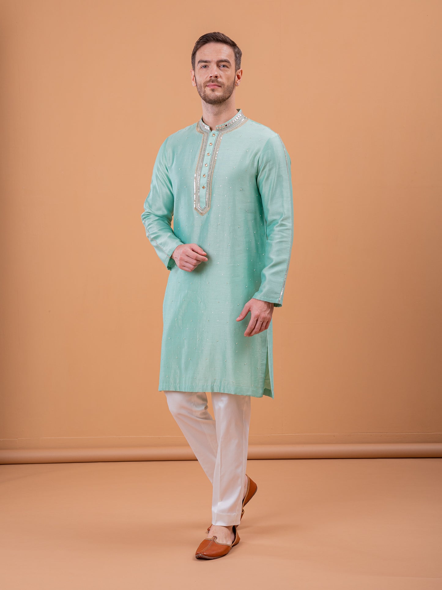 Gold Turquoise Kurta