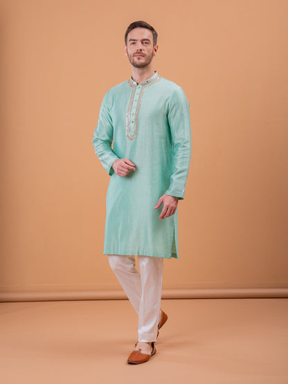 Gold Turquoise Kurta