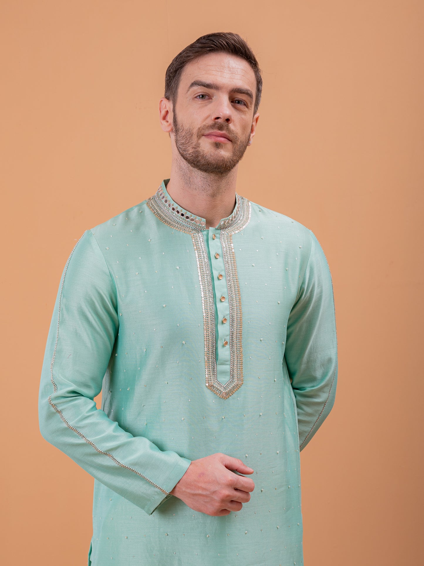 Gold Turquoise Kurta