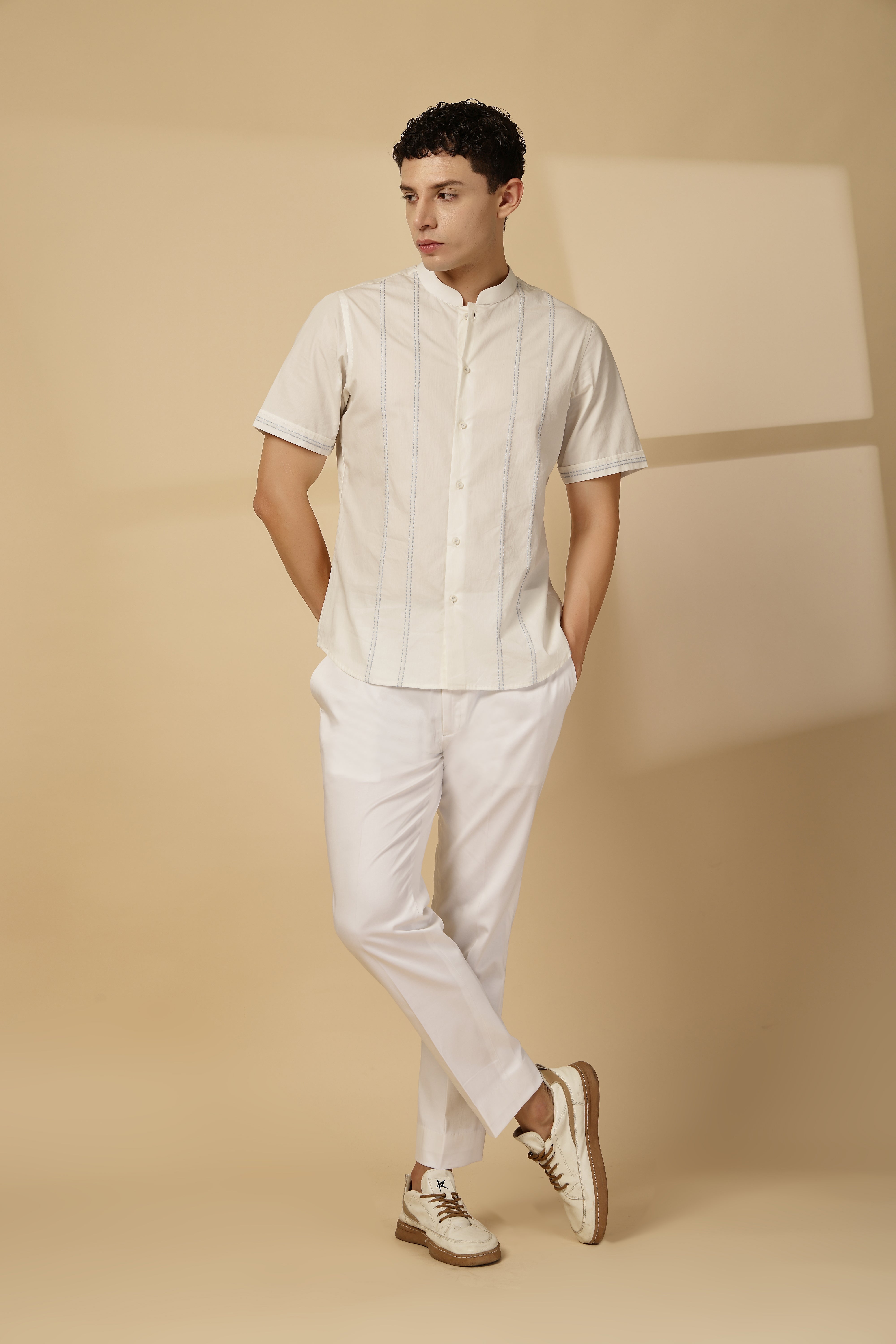 Blue Half-Sleeve Shirt