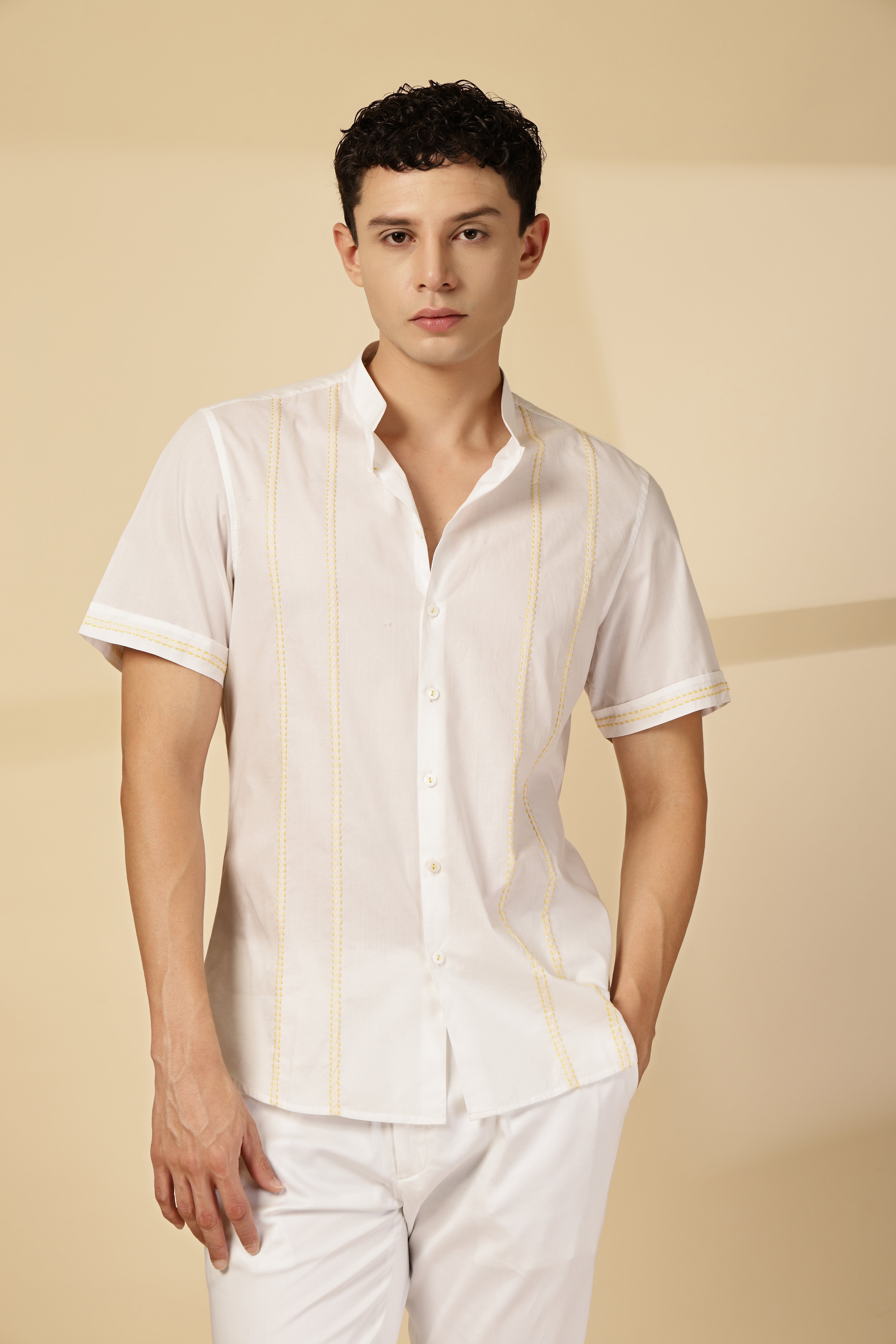 Yellow Half Sleeve Shirt