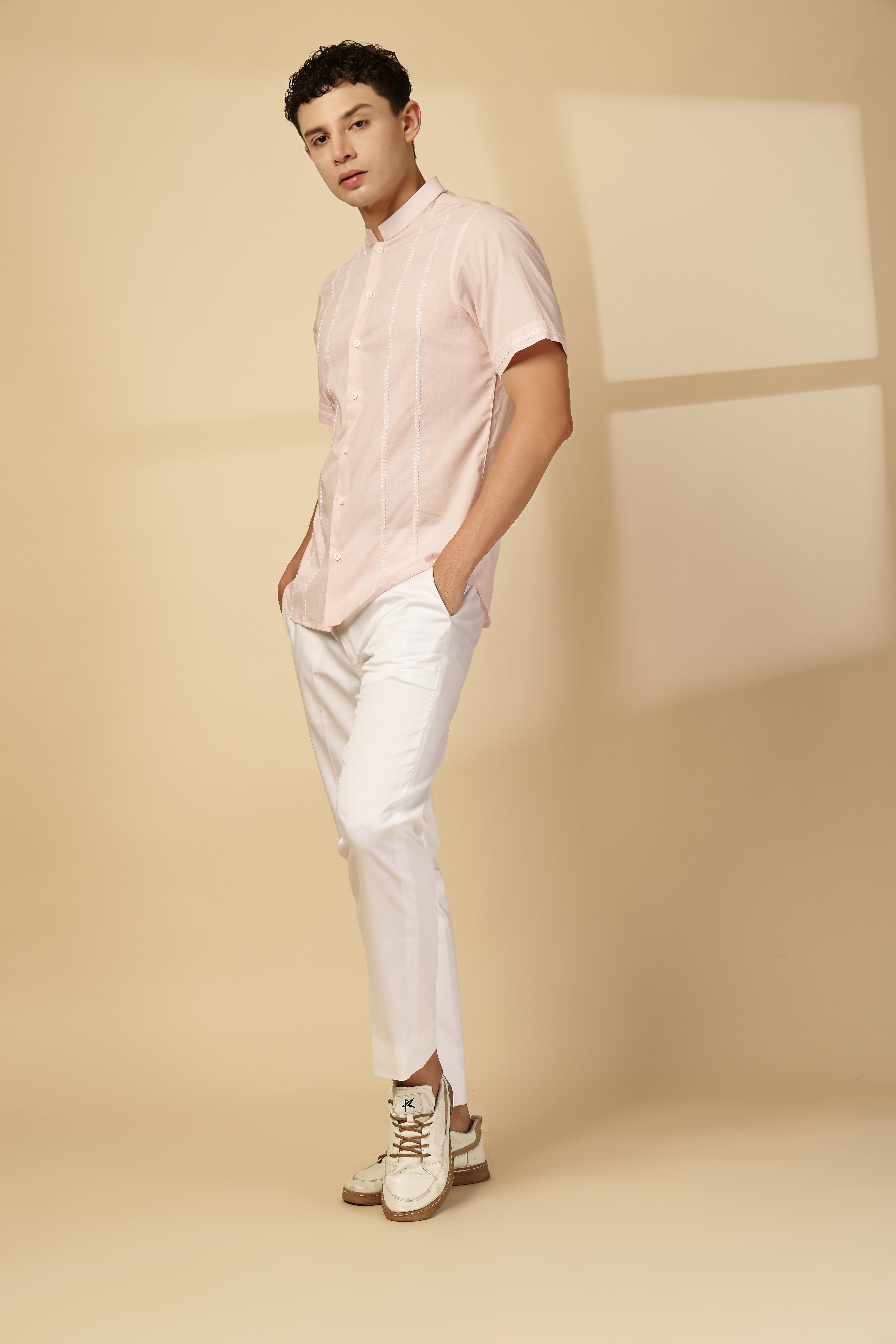 Pink Half Sleeve Shirt