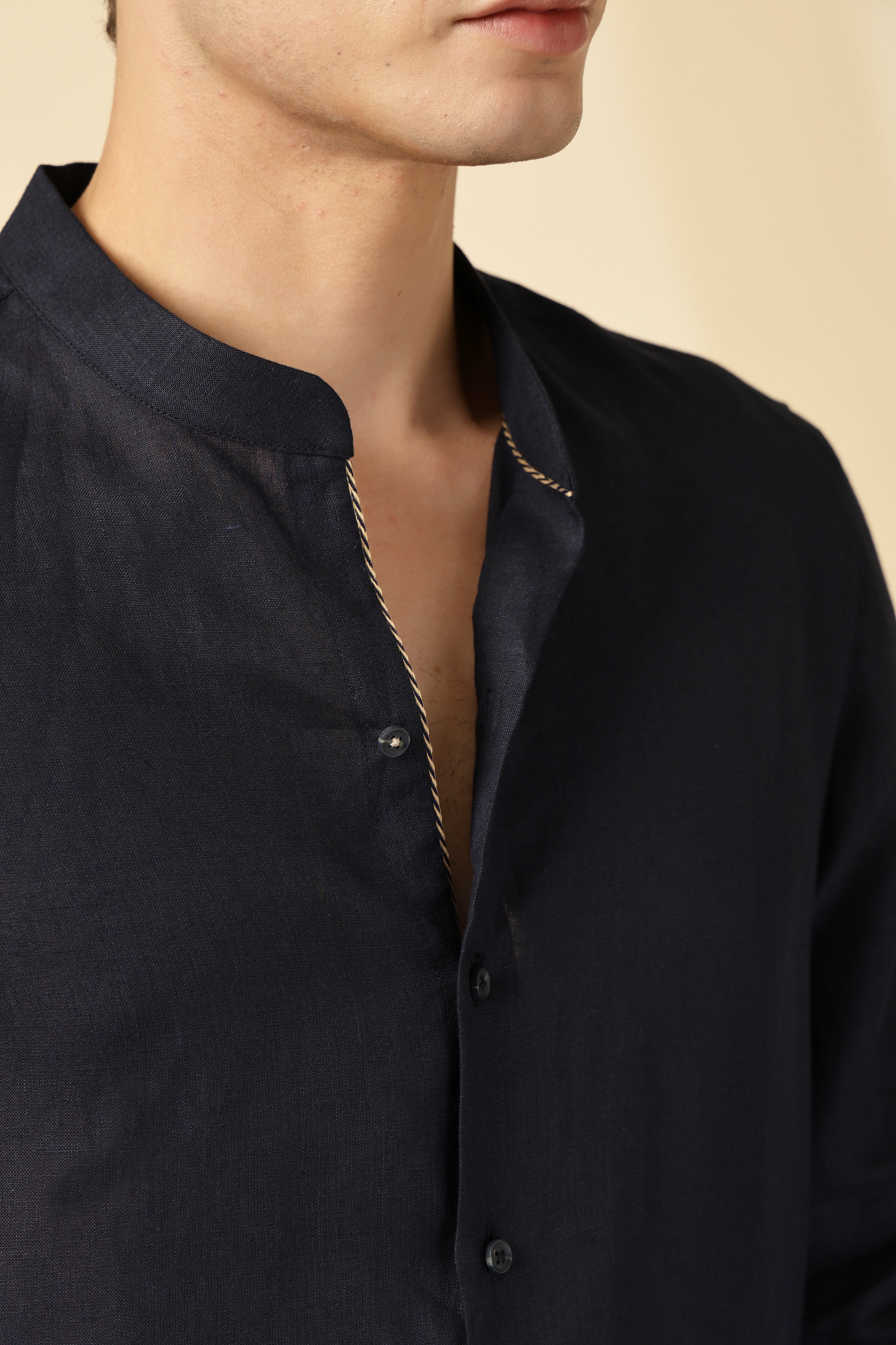 Midnight Blue Linen Shirt