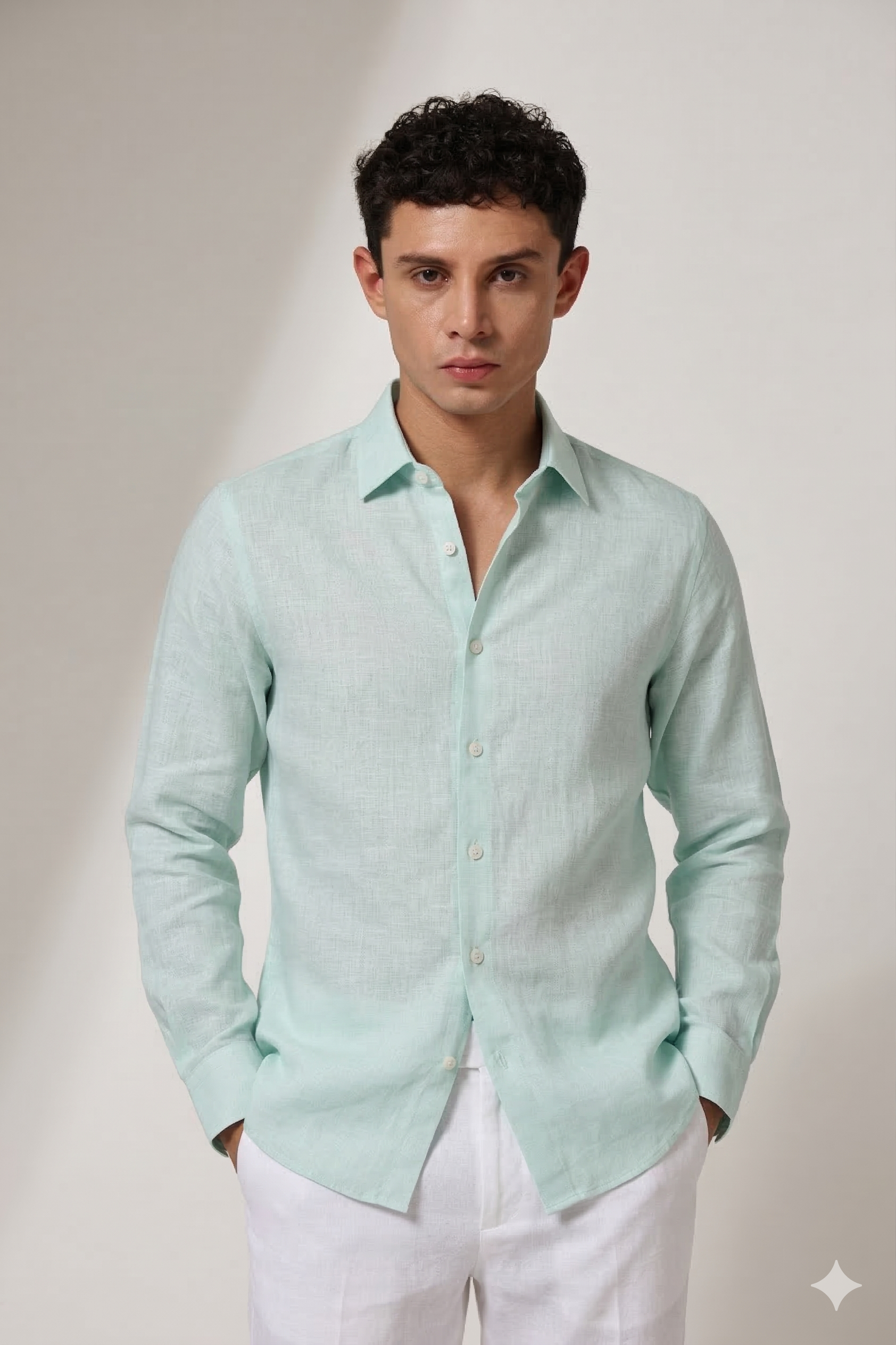 Sea Green Linen Shirt