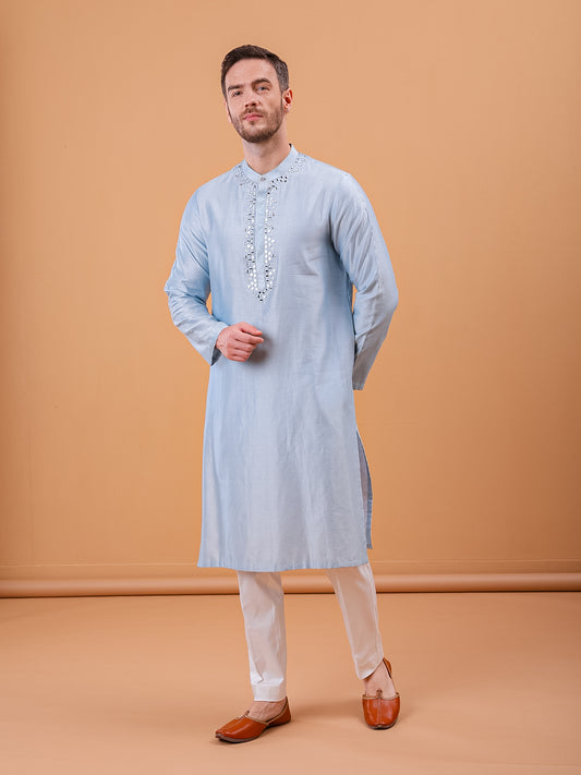 Ice Blue Kurta